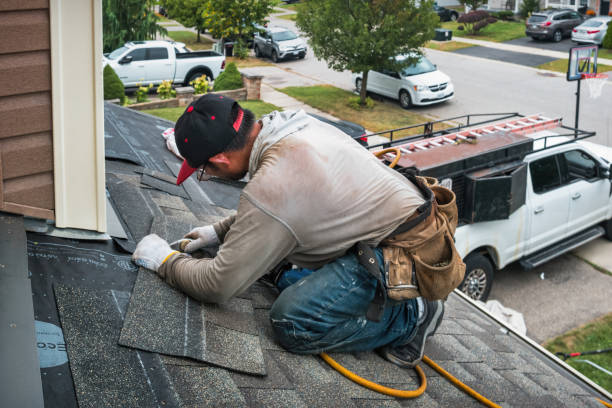 Professional Emergency Roof Repair technician working in Eldena, IL